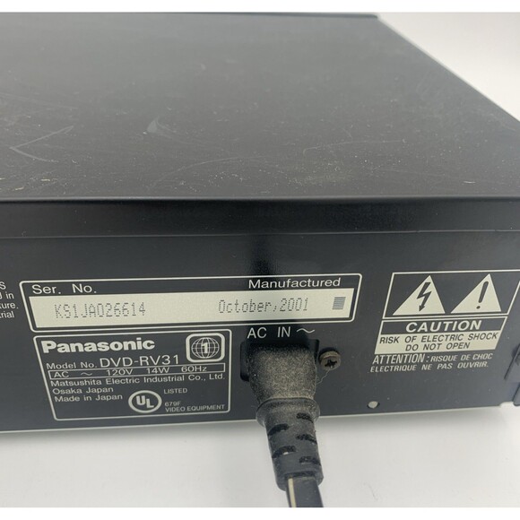 Panasonic DVD-RV31 VTG 1991 DVD Video CD Compact Disc Player WORKS Japan Made - Picture 8 of 10